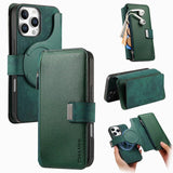 CaseNeo MagSafe RFID Anti-theft Zipper Wallet Retro Leather Phone Case, For iPhone 16, For iPhone 15 Pro Max, For iPhone 15 Pro, For iPhone 15 Plus, For iPhone 15, For iPhone 14