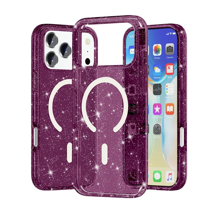Terminator Style Glitter Powder MagSafe Magnetic Phone Case, For iPhone 18 Pro / 17 Pro, For iPhone 18 Pro Max / 17 Pro Max, For iPhone 17, For iPhone Air