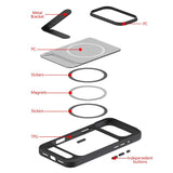 Kalebol MagSafe Invisible Tilt Holder PC Hybrid TPU Case, For iPhone 14 Pro, For iPhone 14 Pro Max, For iPhone 13 Pro Max, For iPhone 13 Pro, For iPhone 13