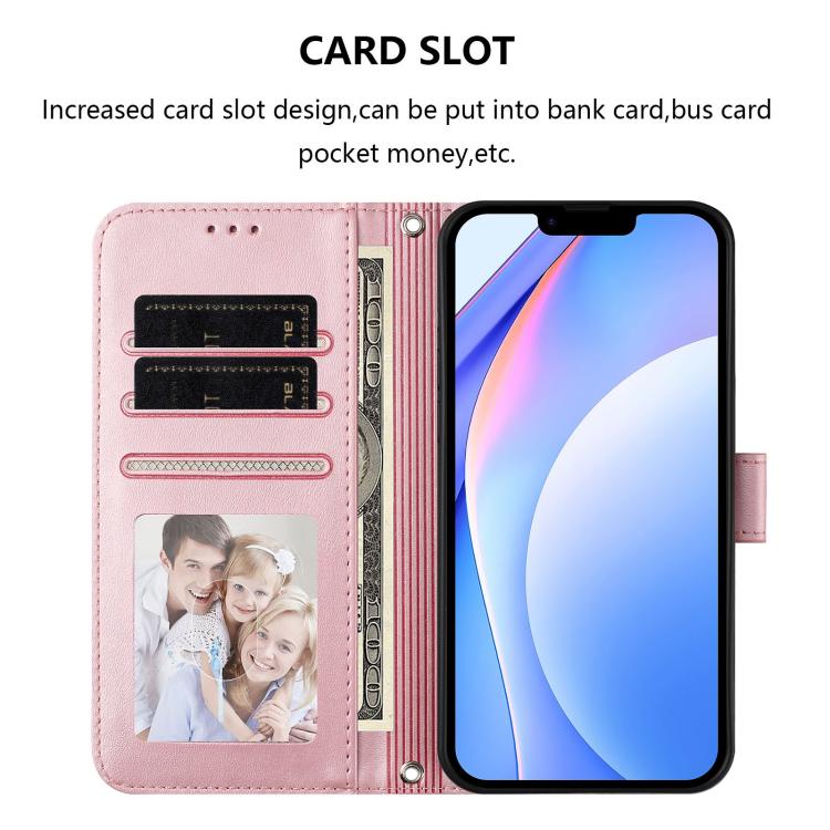 Litter Panda Embossing RFID Leather Phone Case with Lanyard, For iPhone 14 Pro Max, For iPhone SE 2022 / 2020 / 8 / 7, For iPhone 13 Pro Max, For iPhone 13 Pro, For iPhone 13 mini, For iPhone 12 / 12 Pro, For iPhone 12 Pro Max, For iPhone 12 mini