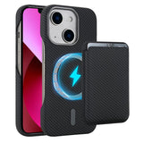 Carbon Fiber MagSafe Magnetic Card Holder Phone Case, For iPhone 13, For iPhone 12, For iPhone 12 Pro Max, For iPhone 12 Pro