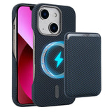 Carbon Fiber MagSafe Magnetic Card Holder Phone Case, For iPhone 13, For iPhone 12, For iPhone 12 Pro Max, For iPhone 12 Pro