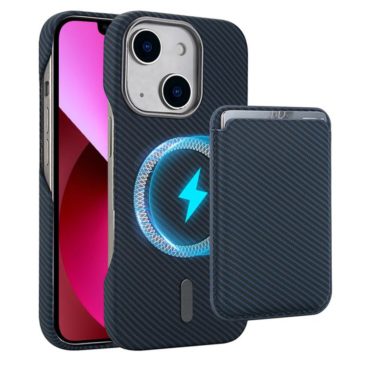 Carbon Fiber MagSafe Magnetic Card Holder Phone Case, For iPhone 13, For iPhone 12, For iPhone 12 Pro Max, For iPhone 12 Pro