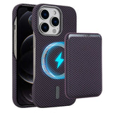 Carbon Fiber MagSafe Magnetic Card Holder Phone Case, For iPhone 13, For iPhone 12, For iPhone 12 Pro Max, For iPhone 12 Pro