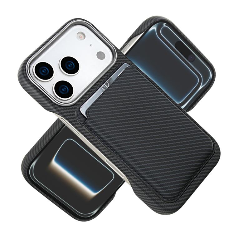 Carbon Fiber MagSafe Magnetic Card Holder Phone Case, For iPhone 17 Pro Max, For iPhone 17 Pro, For iPhone 17, For iPhone Air, For iPhone 16 Pro Max, iPhone 16 Pro, For iPhone 16 Plus, For iPhone 16, For iPhone 15 Pro Max