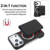 Carbon Fiber MagSafe Magnetic Card Holder Phone Case, For iPhone 17 Pro Max, For iPhone 17 Pro, For iPhone 17, For iPhone Air, For iPhone 16 Pro Max, iPhone 16 Pro, For iPhone 16 Plus, For iPhone 16, For iPhone 15 Pro Max