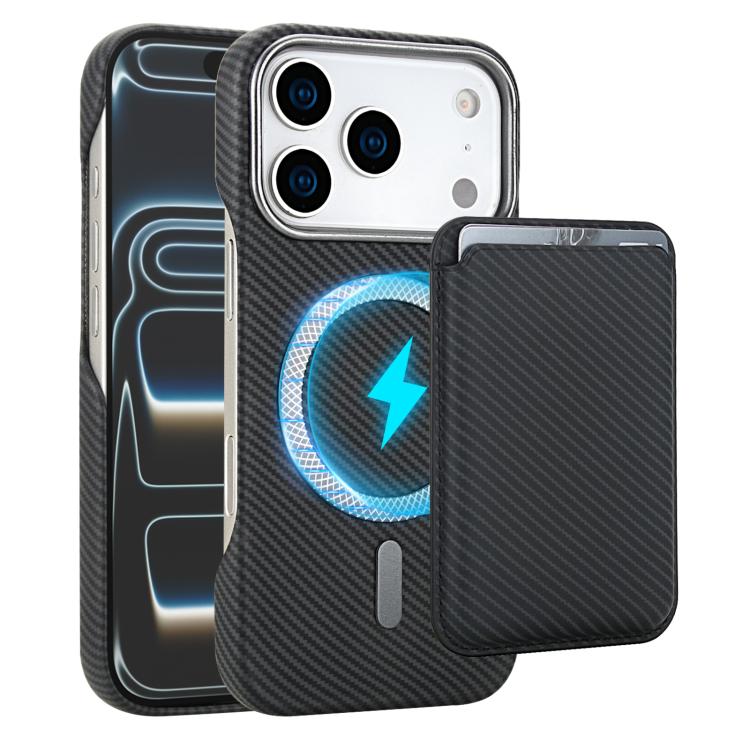 Carbon Fiber MagSafe Magnetic Card Holder Phone Case, For iPhone 17 Pro Max, For iPhone 17 Pro, For iPhone 17, For iPhone Air, For iPhone 16 Pro Max, iPhone 16 Pro, For iPhone 16 Plus, For iPhone 16, For iPhone 15 Pro Max