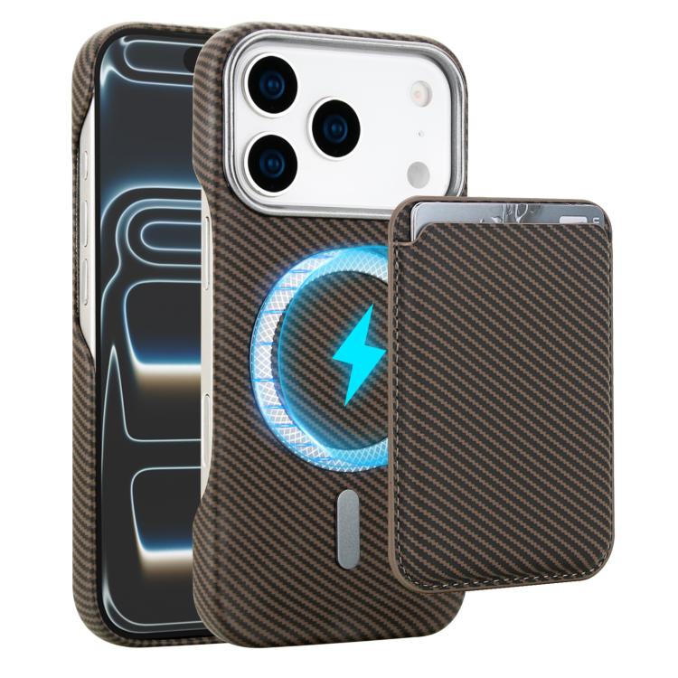 Carbon Fiber MagSafe Magnetic Card Holder Phone Case, For iPhone 17 Pro Max, For iPhone 17 Pro, For iPhone 17, For iPhone Air, For iPhone 16 Pro Max, iPhone 16 Pro, For iPhone 16 Plus, For iPhone 16, For iPhone 15 Pro Max