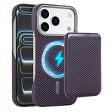 Carbon Fiber MagSafe Magnetic Card Holder Phone Case, For iPhone 17 Pro Max, For iPhone 17 Pro, For iPhone 17, For iPhone Air, For iPhone 16 Pro Max, iPhone 16 Pro, For iPhone 16 Plus, For iPhone 16, For iPhone 15 Pro Max