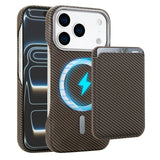 Carbon Fiber MagSafe Magnetic Card Holder Phone Case, For iPhone 17 Pro Max, For iPhone 17 Pro, For iPhone 17, For iPhone Air, For iPhone 16 Pro Max, iPhone 16 Pro, For iPhone 16 Plus, For iPhone 16, For iPhone 15 Pro Max