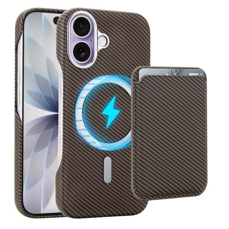 Carbon Fiber MagSafe Magnetic Card Holder Phone Case, For iPhone 17 Pro Max, For iPhone 17 Pro, For iPhone 17, For iPhone Air, For iPhone 16 Pro Max, iPhone 16 Pro, For iPhone 16 Plus, For iPhone 16, For iPhone 15 Pro Max
