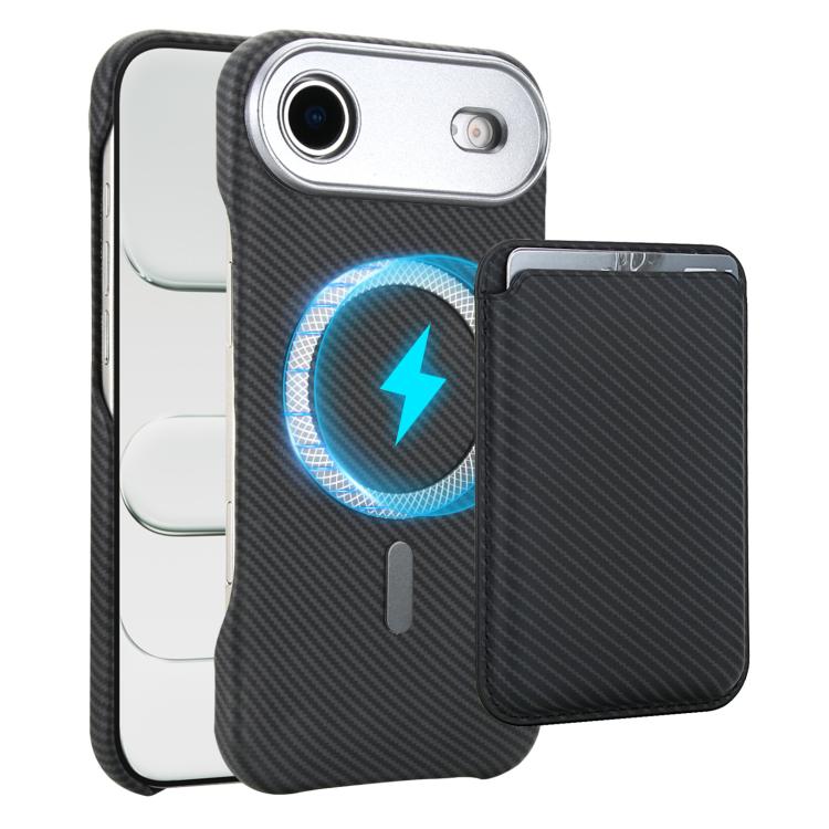Carbon Fiber MagSafe Magnetic Card Holder Phone Case, For iPhone 17 Pro Max, For iPhone 17 Pro, For iPhone 17, For iPhone Air, For iPhone 16 Pro Max, iPhone 16 Pro, For iPhone 16 Plus, For iPhone 16, For iPhone 15 Pro Max
