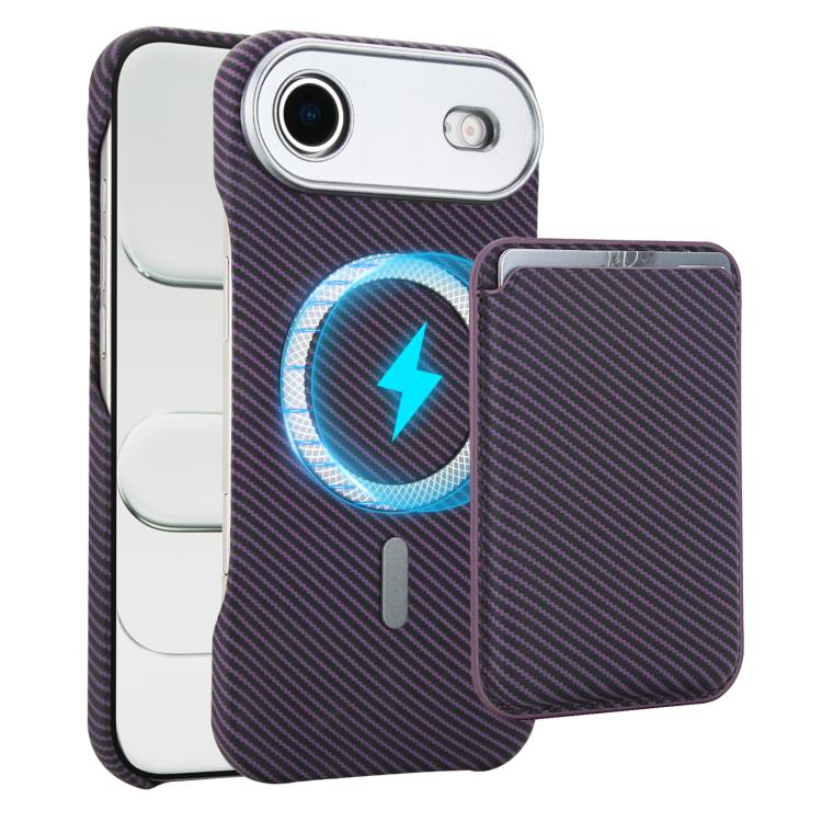 Carbon Fiber MagSafe Magnetic Card Holder Phone Case, For iPhone 17 Pro Max, For iPhone 17 Pro, For iPhone 17, For iPhone Air, For iPhone 16 Pro Max, iPhone 16 Pro, For iPhone 16 Plus, For iPhone 16, For iPhone 15 Pro Max