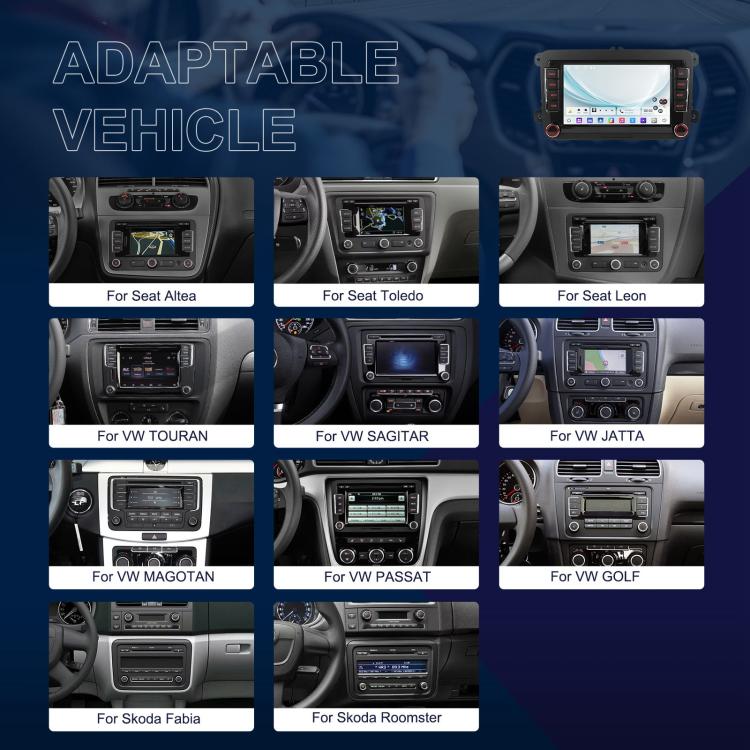 For Volkswagen Android 15 9 inch Screen Car Player Car Central Control Navigation, Standard, Standard+AHD+Microphone