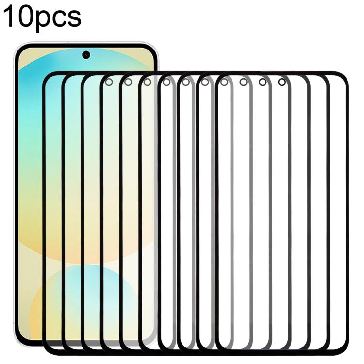10pcs Front Screen Outer Glass Lens with OCA Optically Clear Adhesive, For Galaxy S26+ SM-S947B, For Galaxy M07 SM-M075F, For Galaxy M17 SM-M176B, For Galaxy S26 SM-S942B, For Galaxy A57 SM-A576B, For Galaxy A37 SM-A376B, For Galaxy S25 FE SM-S731B    ...
