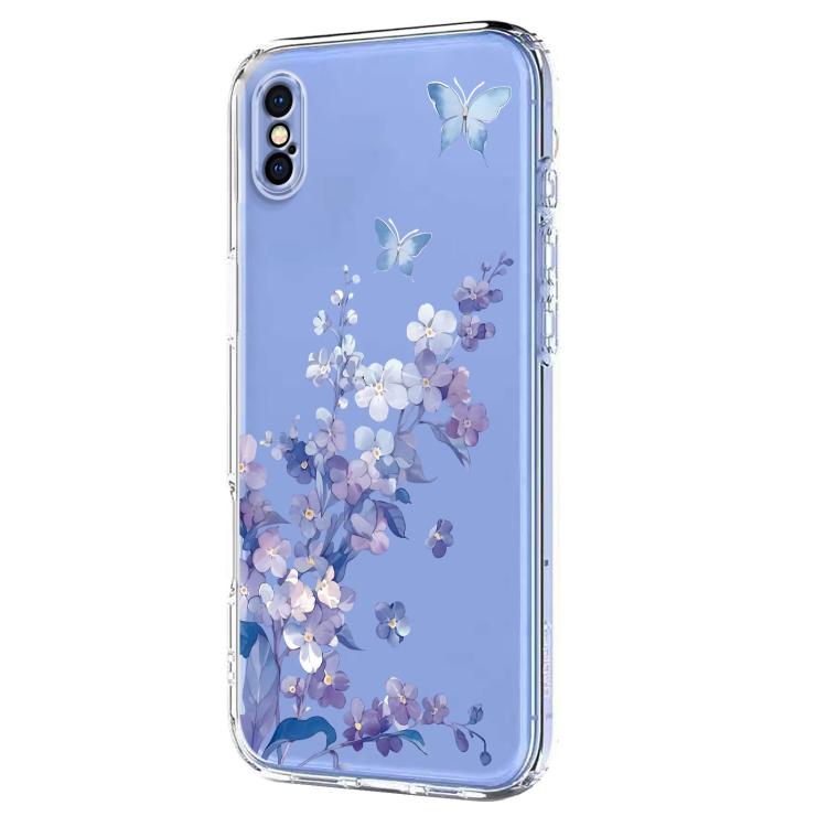Flower Pattern Painted TPU Phone Case, For iPhone X / XS, For iPhone XR, For iPhone XS Max, For iPhone 8 Plus / 7 Plus