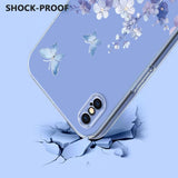 Flower Pattern Painted TPU Phone Case, For iPhone X / XS, For iPhone XR, For iPhone XS Max, For iPhone 8 Plus / 7 Plus
