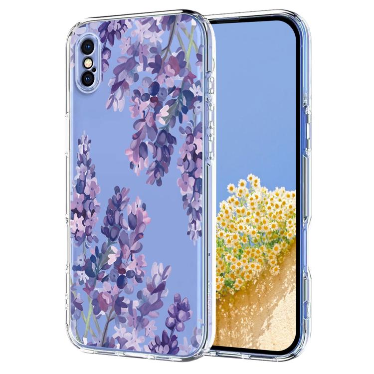 Flower Pattern Painted TPU Phone Case, For iPhone X / XS, For iPhone XR, For iPhone XS Max, For iPhone 8 Plus / 7 Plus