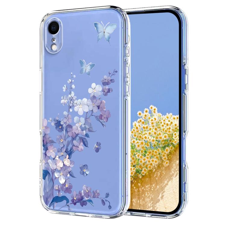 Flower Pattern Painted TPU Phone Case, For iPhone X / XS, For iPhone XR, For iPhone XS Max, For iPhone 8 Plus / 7 Plus