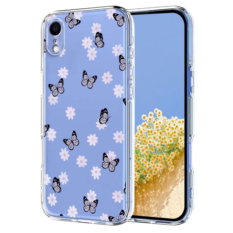 Flower Pattern Painted TPU Phone Case, For iPhone X / XS, For iPhone XR, For iPhone XS Max, For iPhone 8 Plus / 7 Plus