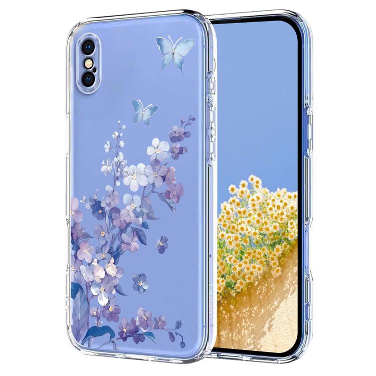 Flower Pattern Painted TPU Phone Case, For iPhone X / XS, For iPhone XR, For iPhone XS Max, For iPhone 8 Plus / 7 Plus
