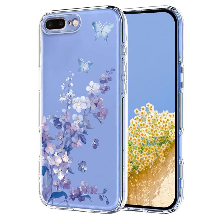 Flower Pattern Painted TPU Phone Case, For iPhone X / XS, For iPhone XR, For iPhone XS Max, For iPhone 8 Plus / 7 Plus