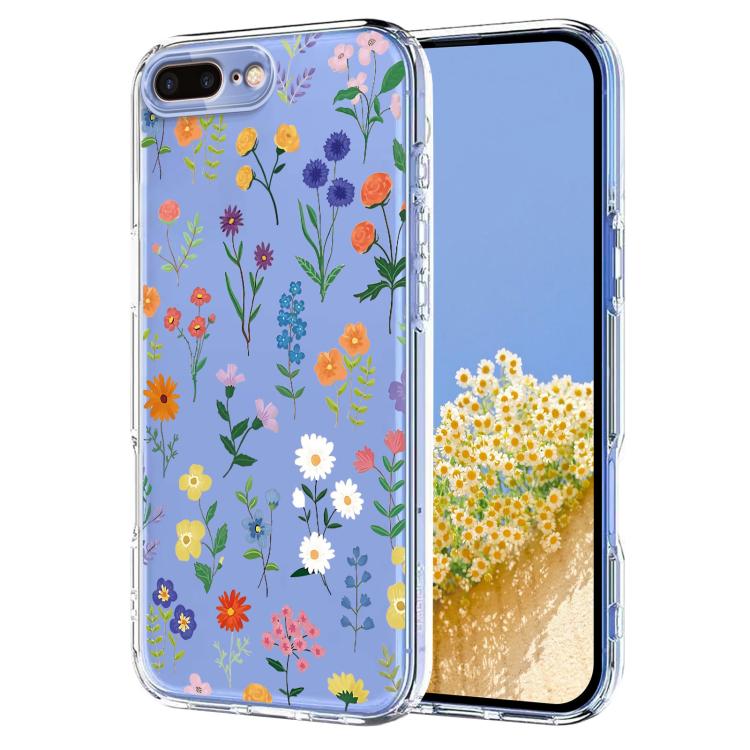 Flower Pattern Painted TPU Phone Case, For iPhone X / XS, For iPhone XR, For iPhone XS Max, For iPhone 8 Plus / 7 Plus