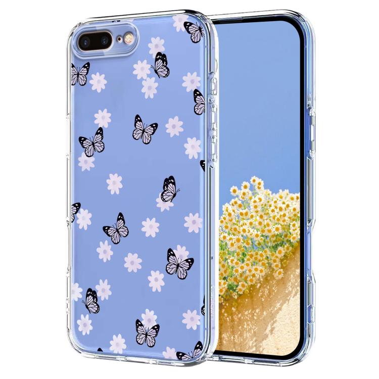 Flower Pattern Painted TPU Phone Case, For iPhone X / XS, For iPhone XR, For iPhone XS Max, For iPhone 8 Plus / 7 Plus