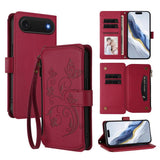 Butterfly Love Flower Multi-card Zipper Wallet Leather Phone Case, For iPhone 17e / 16e, For iPhone 17 Pro Max, For iPhone 17 Pro, For iPhone 17, For iPhone Air, For iPhone 16 Pro Max