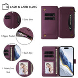 Butterfly Love Flower Multi-card Zipper Wallet Leather Phone Case, For iPhone 17e / 16e, For iPhone 17 Pro Max, For iPhone 17 Pro, For iPhone 17, For iPhone Air, For iPhone 16 Pro Max