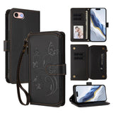 Butterfly Love Flower Multi-card Zipper Wallet Leather Phone Case, For iPhone 15, For iPhone 14 Plus, For iPhone 14 / 13, For iPhone 14 Pro, For iPhone 14 Pro Max, For iPhone 7 / 8 / SE 2022