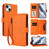 Butterfly Love Flower Multi-card Zipper Wallet Leather Phone Case, For iPhone 13 Pro Max, For iPhone 13 Pro, For iPhone 13 mini, For iPhone 12 / 12 Pro, For iPhone 12 Pro Max, For iPhone 12 mini