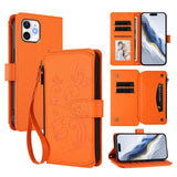 Butterfly Love Flower Multi-card Zipper Wallet Leather Phone Case, For iPhone 11 Pro Max, For iPhone 11, For iPhone 11 Pro, For iPhone X / XS, For iPhone XR, For iPhone XS Max