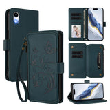 Butterfly Love Flower Multi-card Zipper Wallet Leather Phone Case, For iPhone 11 Pro Max, For iPhone 11, For iPhone 11 Pro, For iPhone X / XS, For iPhone XR, For iPhone XS Max