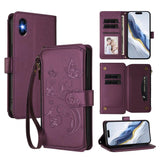 Butterfly Love Flower Multi-card Zipper Wallet Leather Phone Case, For iPhone 11 Pro Max, For iPhone 11, For iPhone 11 Pro, For iPhone X / XS, For iPhone XR, For iPhone XS Max