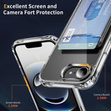 Crystal Clear Card Slot PC Hybrid TPU Phone Case, For iPhone 17e / 16e, For iPhone 17 Pro Max, For iPhone 17 Pro, For iPhone 17, For iPhone Air
