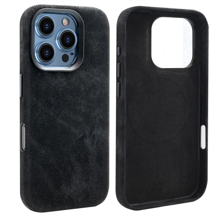 VIETAO Retro Denim Texture PU Leather MagSafe Phone Case, For iPhone 17 Pro Max, For iPhone 17 Pro, For iPhone 17, For iPhone Air, For iPhone 16 Pro Max, For iPhone 16 Pro, For iPhone 16, For iPhone 15 Pro Max