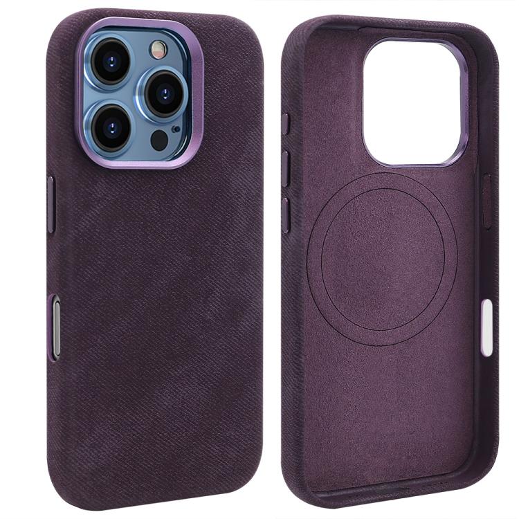 VIETAO Retro Denim Texture PU Leather MagSafe Phone Case, For iPhone 17 Pro Max, For iPhone 17 Pro, For iPhone 17, For iPhone Air, For iPhone 16 Pro Max, For iPhone 16 Pro, For iPhone 16, For iPhone 15 Pro Max
