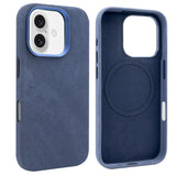 VIETAO Retro Denim Texture PU Leather MagSafe Phone Case, For iPhone 17 Pro Max, For iPhone 17 Pro, For iPhone 17, For iPhone Air, For iPhone 16 Pro Max, For iPhone 16 Pro, For iPhone 16, For iPhone 15 Pro Max