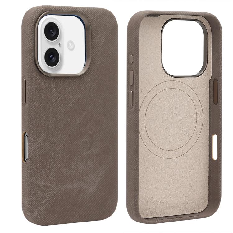 VIETAO Retro Denim Texture PU Leather MagSafe Phone Case, For iPhone 17 Pro Max, For iPhone 17 Pro, For iPhone 17, For iPhone Air, For iPhone 16 Pro Max, For iPhone 16 Pro, For iPhone 16, For iPhone 15 Pro Max