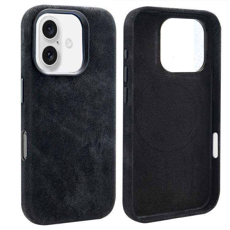 VIETAO Retro Denim Texture PU Leather MagSafe Phone Case, For iPhone 17 Pro Max, For iPhone 17 Pro, For iPhone 17, For iPhone Air, For iPhone 16 Pro Max, For iPhone 16 Pro, For iPhone 16, For iPhone 15 Pro Max