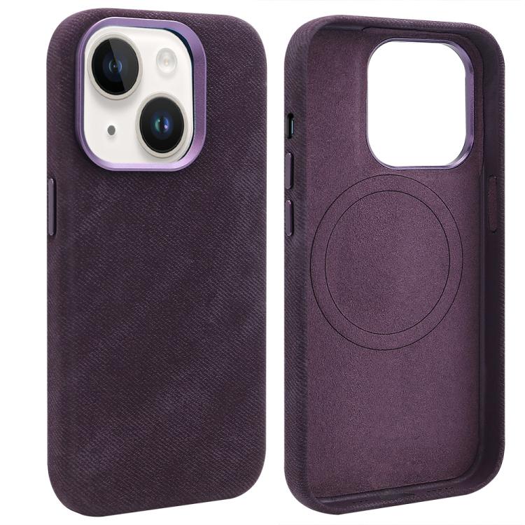 VIETAO Retro Denim Texture PU Leather MagSafe Phone Case, For iPhone 15 Pro, For iPhone 15, For iPhone 14, For iPhone 14 Pro, For iPhone 14 Pro Max, For iPhone 13 Pro Max, For iPhone 13 Pro, For iPhone 13