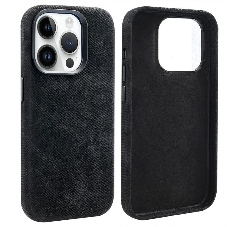 VIETAO Retro Denim Texture PU Leather MagSafe Phone Case, For iPhone 15 Pro, For iPhone 15, For iPhone 14, For iPhone 14 Pro, For iPhone 14 Pro Max, For iPhone 13 Pro Max, For iPhone 13 Pro, For iPhone 13