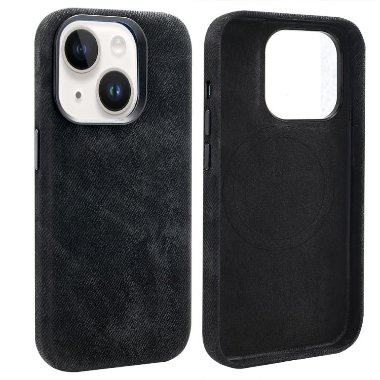 VIETAO Retro Denim Texture PU Leather MagSafe Phone Case, For iPhone 15 Pro, For iPhone 15, For iPhone 14, For iPhone 14 Pro, For iPhone 14 Pro Max, For iPhone 13 Pro Max, For iPhone 13 Pro, For iPhone 13