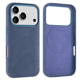 VIETAO Retro Denim Texture PU Leather MagSafe Phone Case, For iPhone 17 Pro Max, For iPhone 17 Pro, For iPhone 17, For iPhone Air, For iPhone 16 Pro Max, For iPhone 16 Pro, For iPhone 16, For iPhone 15 Pro Max