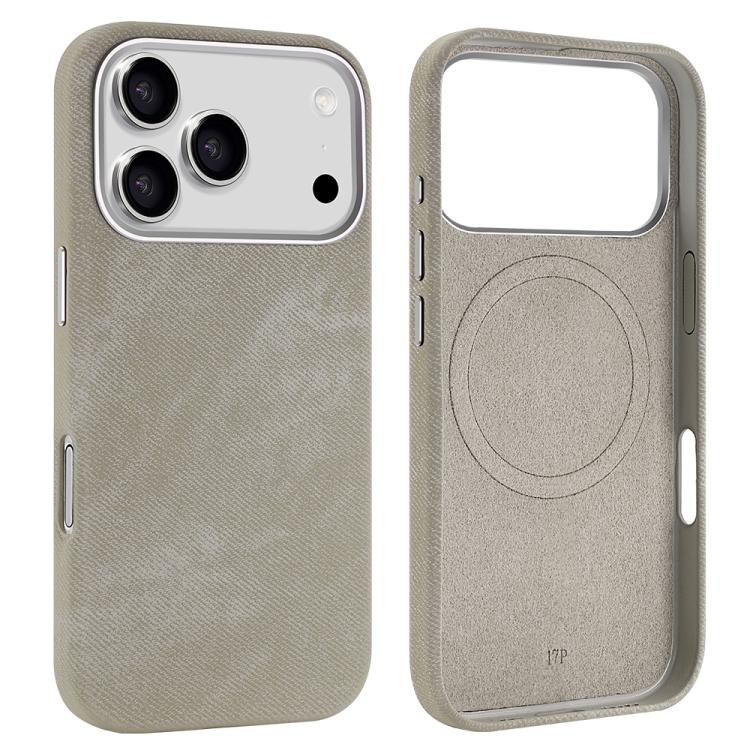 VIETAO Retro Denim Texture PU Leather MagSafe Phone Case, For iPhone 17 Pro Max, For iPhone 17 Pro, For iPhone 17, For iPhone Air, For iPhone 16 Pro Max, For iPhone 16 Pro, For iPhone 16, For iPhone 15 Pro Max
