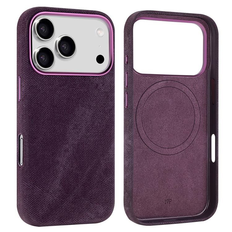 VIETAO Retro Denim Texture PU Leather MagSafe Phone Case, For iPhone 17 Pro Max, For iPhone 17 Pro, For iPhone 17, For iPhone Air, For iPhone 16 Pro Max, For iPhone 16 Pro, For iPhone 16, For iPhone 15 Pro Max