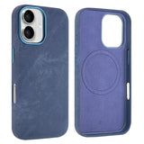 VIETAO Retro Denim Texture PU Leather MagSafe Phone Case, For iPhone 17 Pro Max, For iPhone 17 Pro, For iPhone 17, For iPhone Air, For iPhone 16 Pro Max, For iPhone 16 Pro, For iPhone 16, For iPhone 15 Pro Max