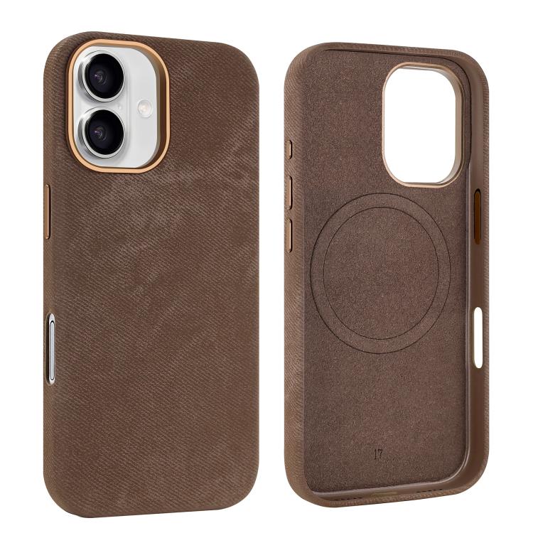 VIETAO Retro Denim Texture PU Leather MagSafe Phone Case, For iPhone 17 Pro Max, For iPhone 17 Pro, For iPhone 17, For iPhone Air, For iPhone 16 Pro Max, For iPhone 16 Pro, For iPhone 16, For iPhone 15 Pro Max