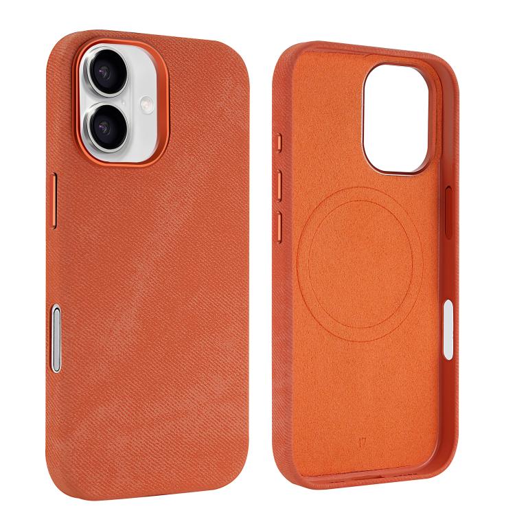 VIETAO Retro Denim Texture PU Leather MagSafe Phone Case, For iPhone 17 Pro Max, For iPhone 17 Pro, For iPhone 17, For iPhone Air, For iPhone 16 Pro Max, For iPhone 16 Pro, For iPhone 16, For iPhone 15 Pro Max